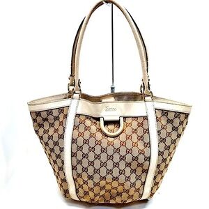 Gucci Abbey D-ring bucket tote canvas and leather